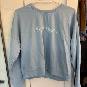 Rae Dunn Blue 'Mama' Women's Sweater
